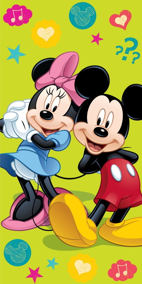 Plážová osuška Mickey and Minnie 2015 - 75x150 cm