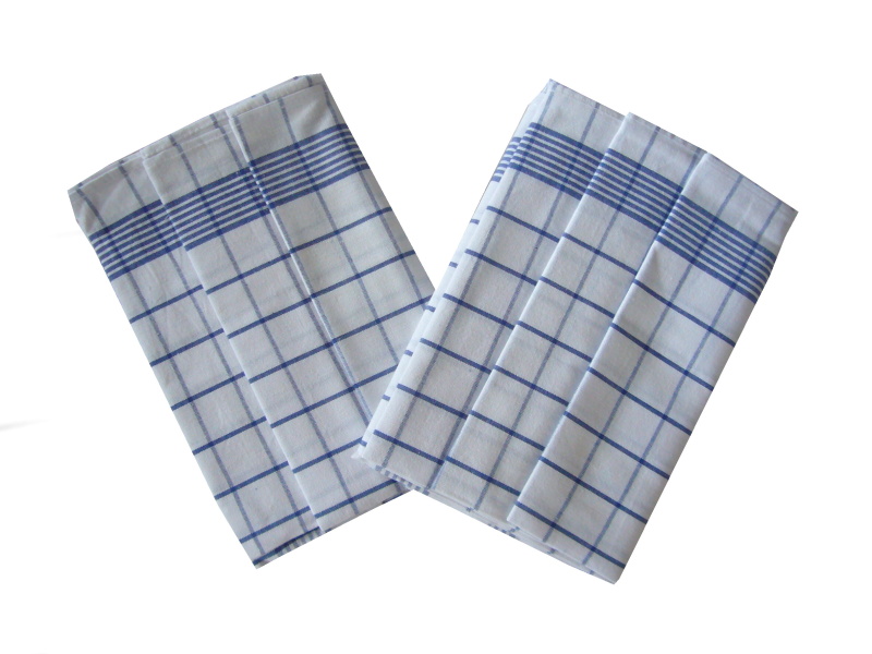 Utěrka Negativ Egyptská bavlna 50x70 bílá/modrá 3 ks