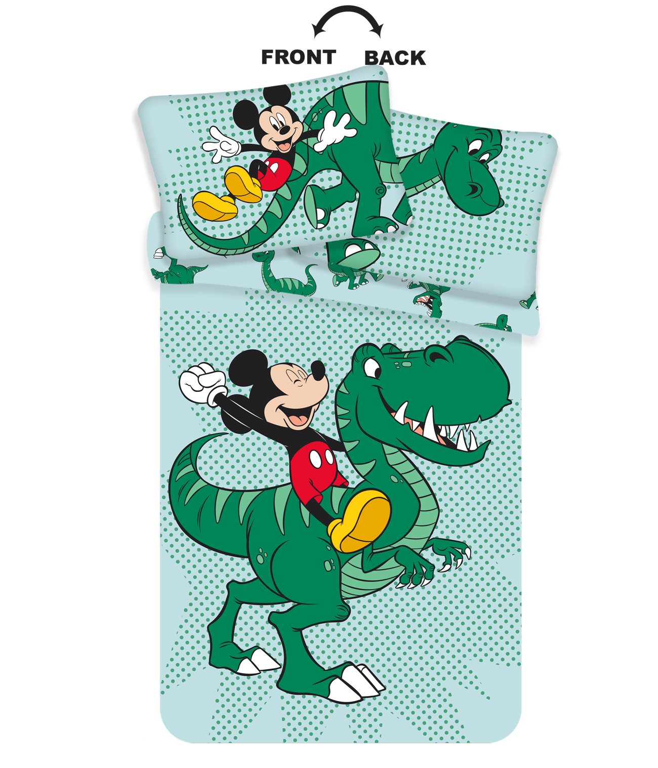 Povlečení do postýlky Mickey Dino baby 100x135, 40x60 cm