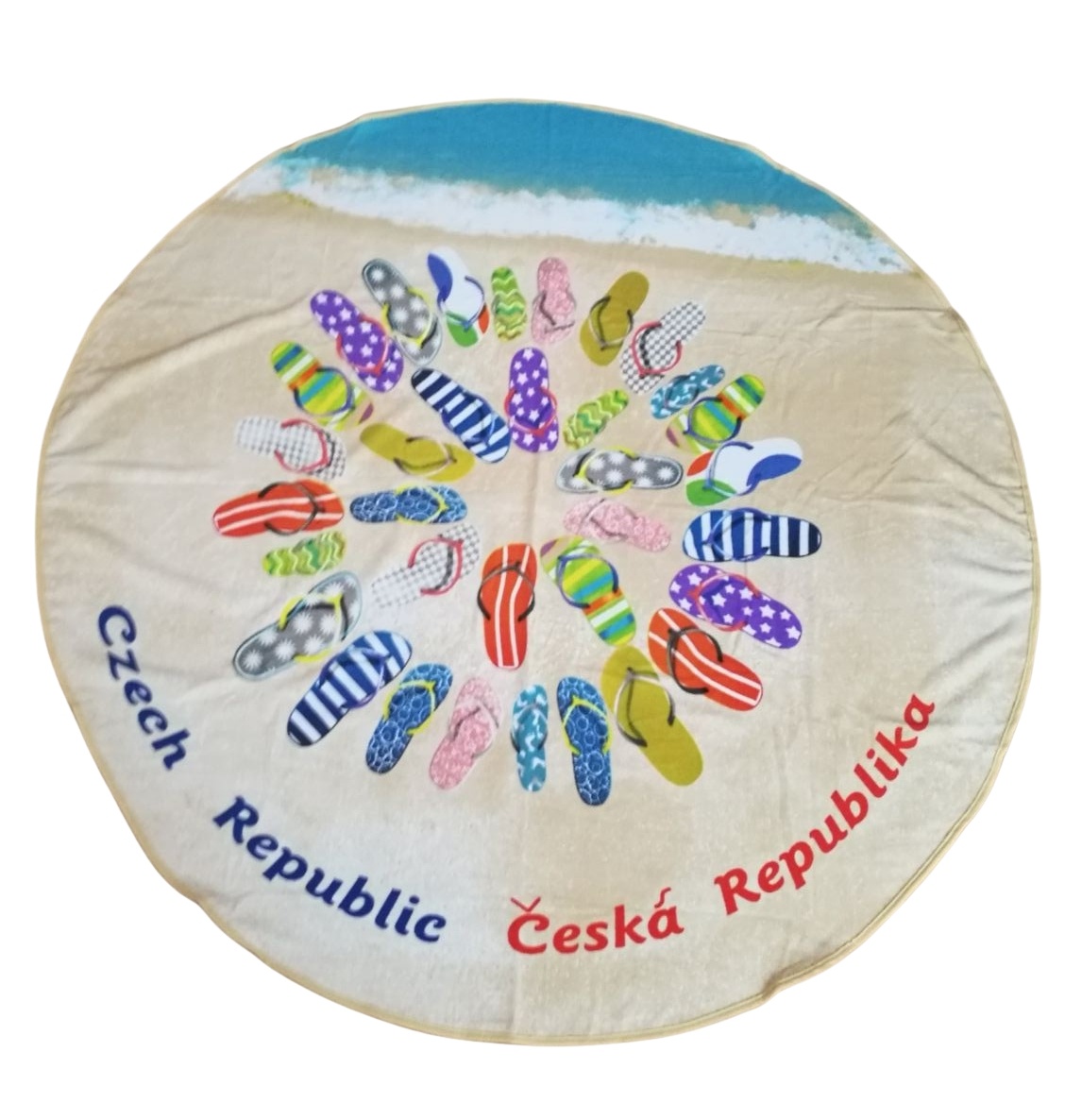 Plážová osuška kruh Žabky pr.150 cm