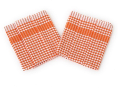 Utěrka PAR oranžovobílá  kostka 3 ks