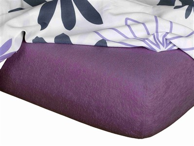 Froté prostěradlo 90x200x20 purpur Nestandard