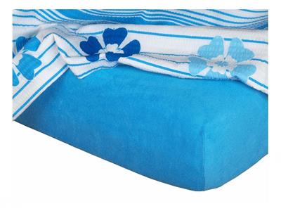 Froté prostěradlo 90x200x15 cm denim II.jakost