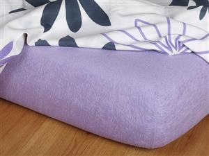 Froté prostěradlo 140x200x20 fialové Nestandard