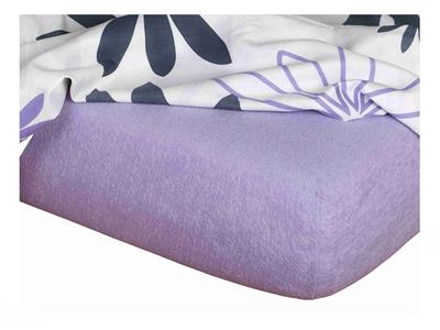 Froté prostěradlo 90x200x20 fialové Nestandard