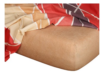Froté prostěradlo 90x200x20 světle hnědé Nestandard