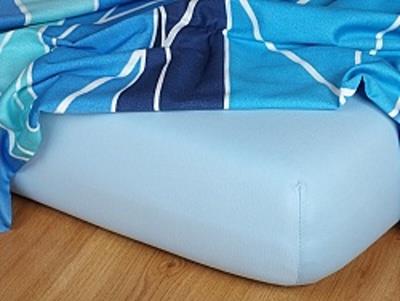 Jersey prostěradlo 120x220x20 světle modré II.jakost