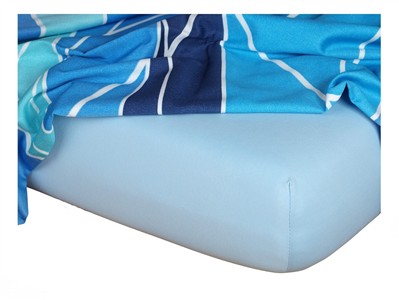 Jersey prostěradlo 90x200x20 cm světle modrá Nestandard