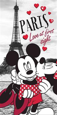 Osuška Mickey and Minnie in Paris 70x140 cm