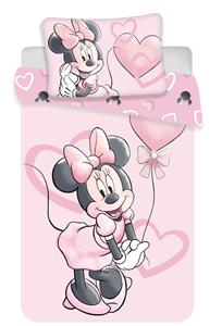 Disney povlečení do postýlky Minnie "Pink heart 02" baby