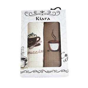 Dárková sada utěrek Kiara Cappuccino 2 ks