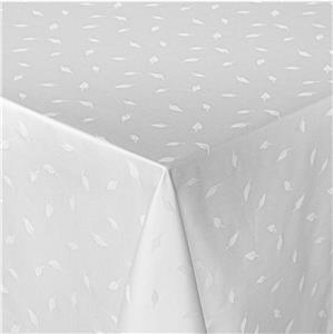 Ubrus damašek Atos Lístečky bílé 100x160 cm