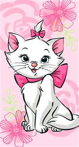 Osuška Marie Cat Pink Flower