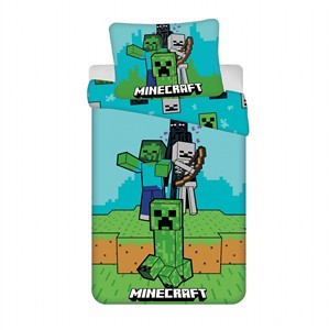 Povlečení bavlna Minecraft Mobs Here