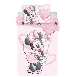 Disney povlečení do postýlky Minnie pink heart baby