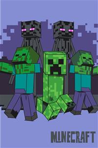 Dětská fleecová deka Minecraft Mobs coming for you