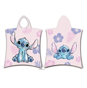 Plážová osuška pončo Lilo a Stitch Pink 50x115 cm