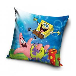 Povlak na polštářek Sponge Bob a Patrikova trampolína