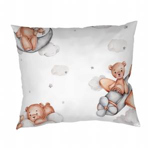 Povlak bavlna Teddy bear plane 40x50 cm