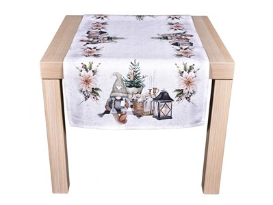 Vánoční ubrus Skřítek s lucernou CYH6060C 40x140 cm