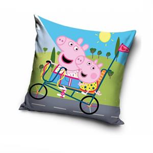 Polštářek Prasátko Peppa Výlet na kole