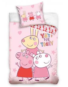 Povlečení bavlna do postýlky Prasátko Peppa Kamarádky Zuzka a Rebeka